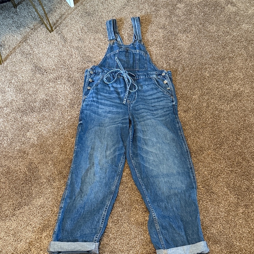 American Eagle Outfitters Blue Denim Overalls